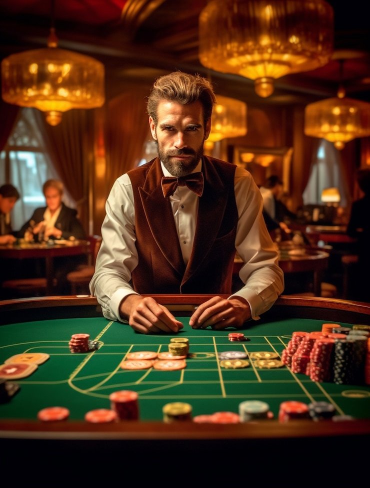Live blackjack dealer conducting a round on rajaspin login studio broadcast